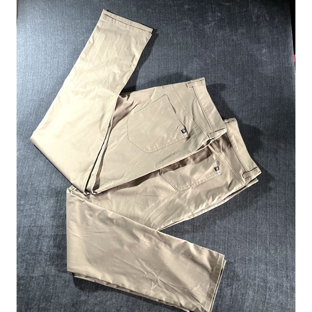 Lot of 2 Travis Mathew Open to Close Men's 32x31 Beige Performance Golf Pants